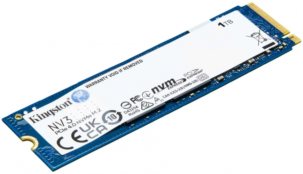 SSD NVMe 1 Tb Kingston SNV3S / 1000G (320TBW / 6000:4000Мбайт / с)