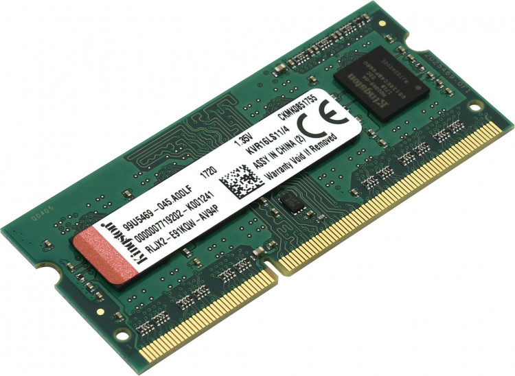 Память DDR3 4Gb 12800  /  CL11 Kingston KVR16LS11  /  4WP