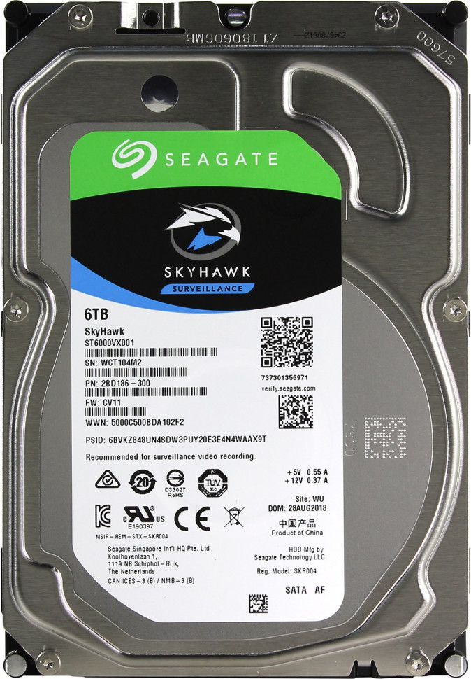 HDD 3.5 6 Tb Seagate SkyHawk ST6000VX001 5400rpm / 256Mb