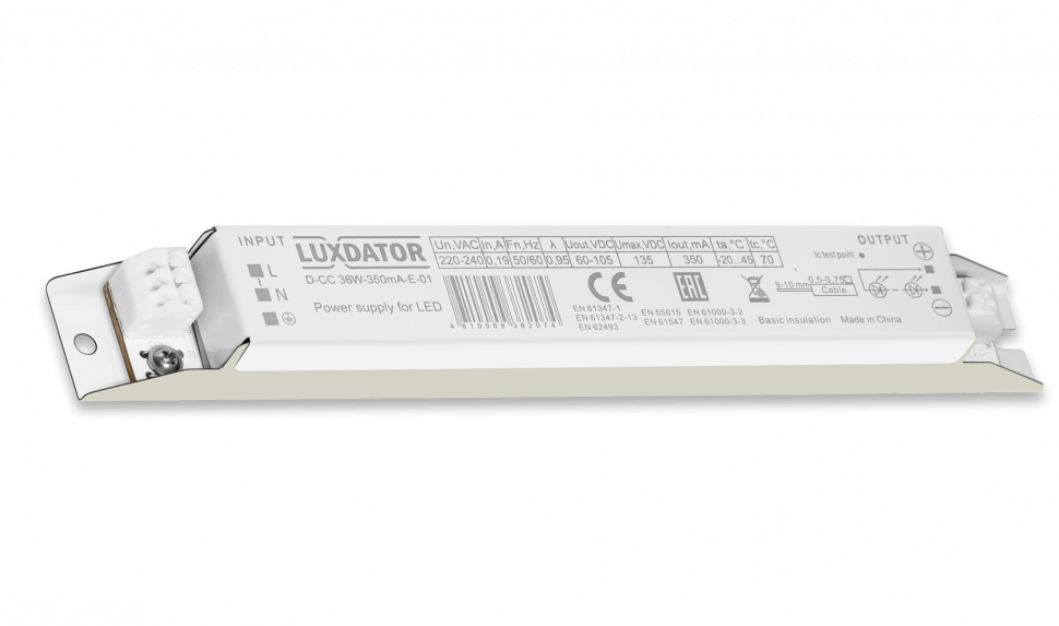 Источник тока D-CC 350mA 60-105V 36W