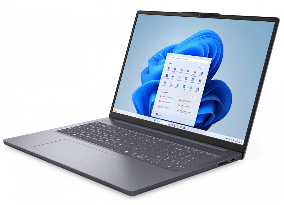 Ноутбук 16 Lenovo Slim 3 (83KB000DRK) AMD Ryzen 7 8840HS / 16Gb / NVMe 512Gb / FHD / IPS / DOS