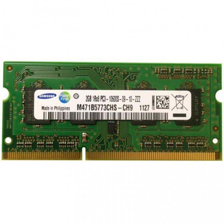Память SO-DIMM DDR3 10600  /  CL9 2Gb Samsung M471B5773CHS-CH9