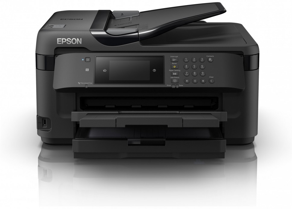 Принтер МФУ Epson WorkForce WF-7710  (A3 / 5760*1440dpi / 13стр / 4цв / струйный / WiFi / сетевой / факс)