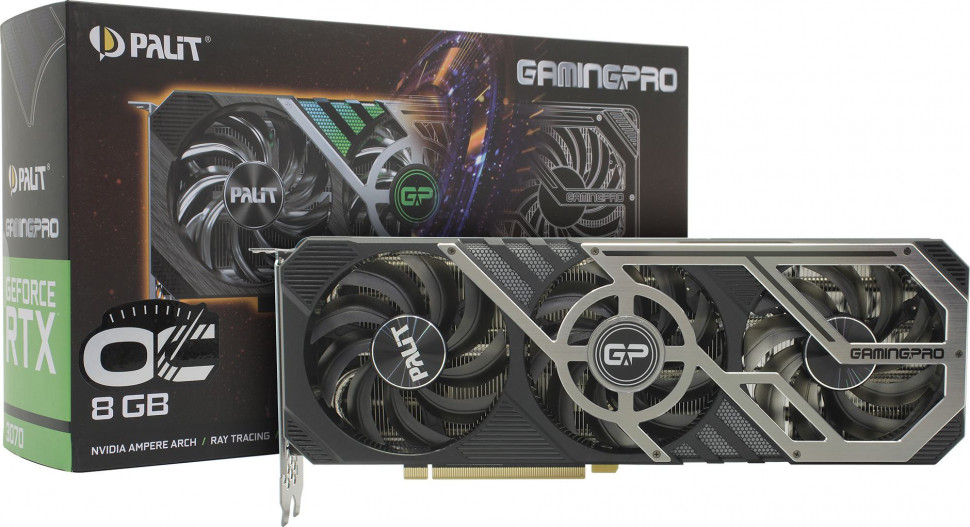 Б/У Видеокарта NVIDIA RTX 3070 8Gb PALIT Gaming Pro (NE63070S19P2-1041A)