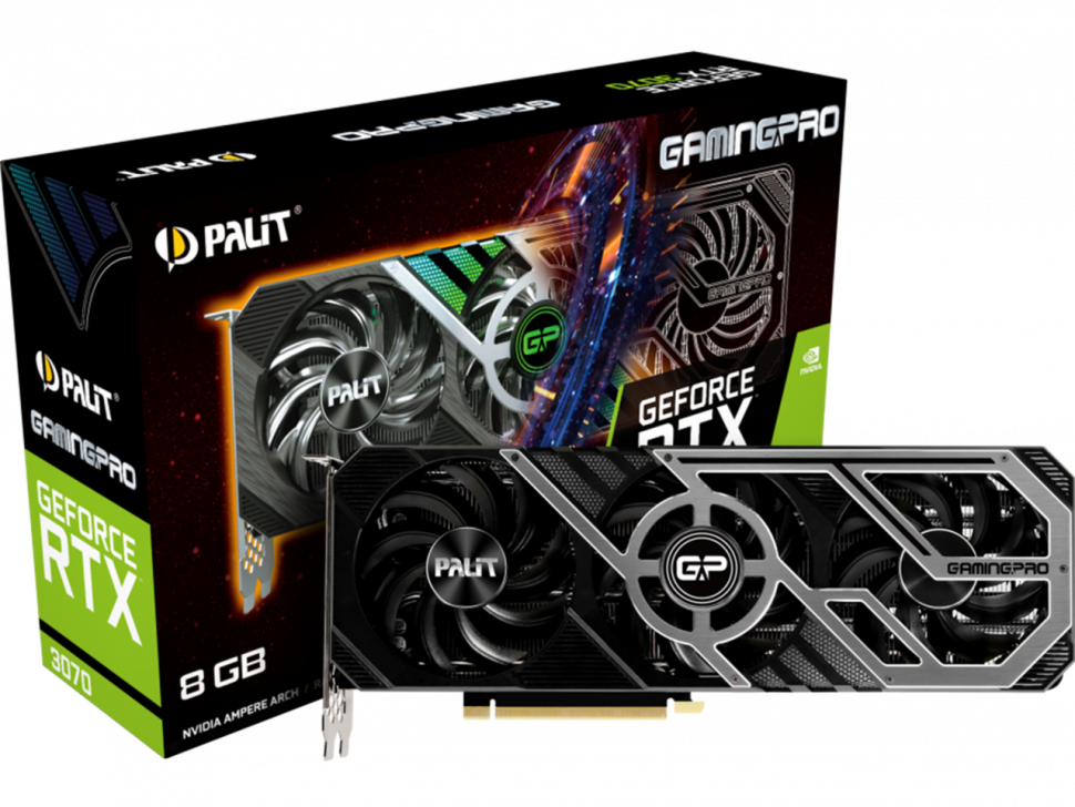 Видеокарта NVIDIA RTX 3070 8Gb PALIT PA-RTX3070 GAMINGPRO 8G