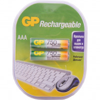 Аккумулятор AAA 750 mAh уп.2шт. GP <75AAAHC-2> (1.2V, NiMH)
