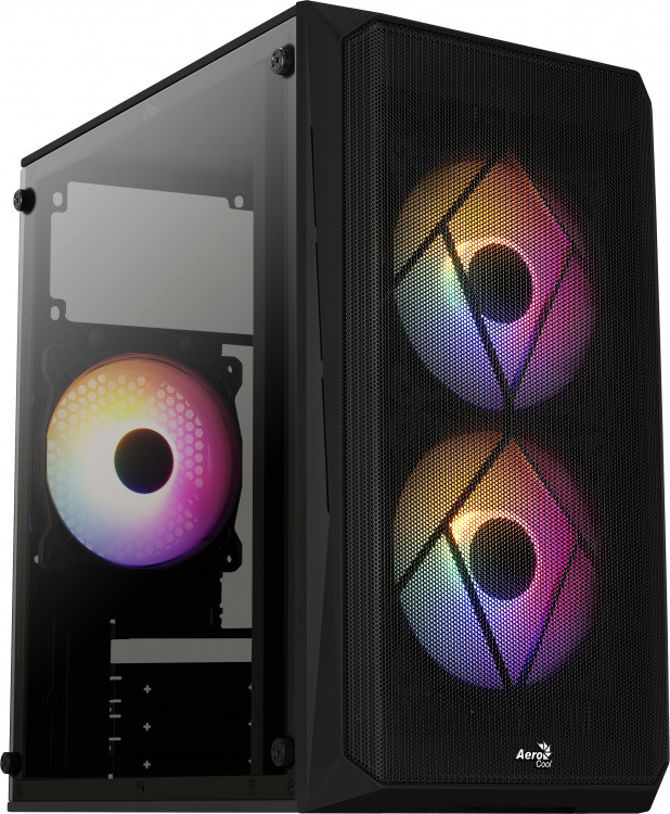 Корпус (без блока питания) mATX Aerocool CS-107-S-BK-v1 черный