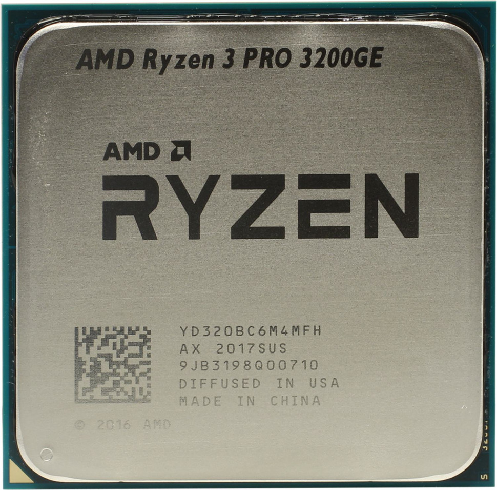 Процессор AMD Ryzen 3 3200GE PRO AM4 4(4)core / 3.3(3.8)GHz / VEGA 8 / 65W (OEM)