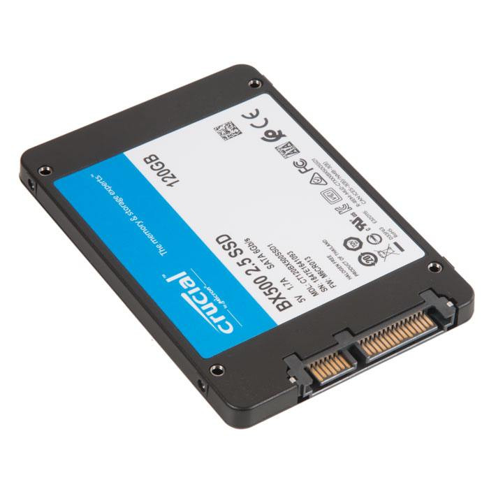 SSD 120 Gb Crucial CT120BX500SSD1 2.5" (40 TBW  /  500:540 Мбайт  /  с) TLC