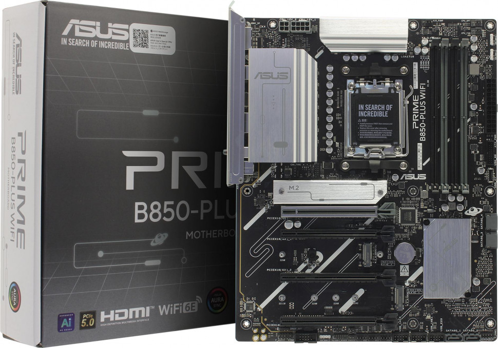 Материнская плата (AM5) ASUS PRIME B850-PLUS Wi-Fi 4xDDR5 / 3xNVMe / HDMI+DP