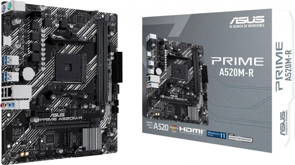  Материнская плата (AM4) ASUS PRIME A520M-R MicroATX / 2xDDR4 / 1xNVMe / HDMI