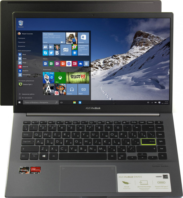 Ноутбук 14" Asus M433IA-EB400T Ryzen 3 4300 / 8Gb / SSD 256Gb / RX Vega 5 / FHD / noODD / Win10
