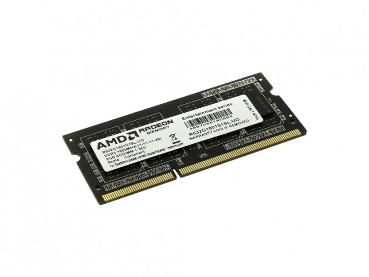 Память SO-DIMM DDR3L 2Gb 12800  /  CL11 AMD R532G1601S1SL-UO