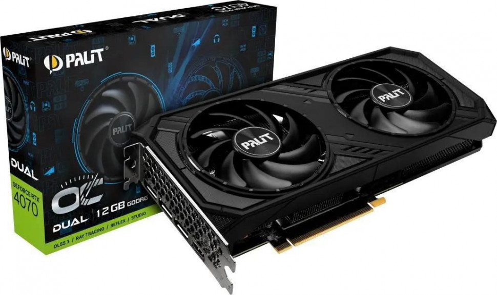 Видеокарта NVIDIA RTX 4070 12Gb Palit Dual OC (NE64070S19K9-1048D)