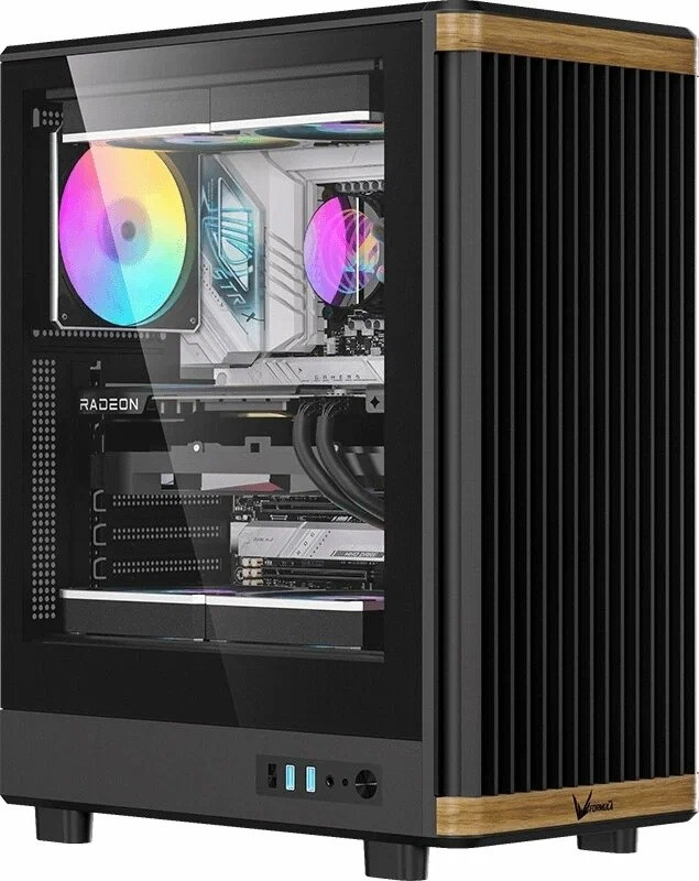 Корпус (без блока питания) ATX Formula TimberLine T1 (черный) (180мм / 305мм / TYPE-C / FRGB)