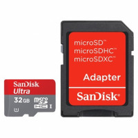 Флешка microSDHC 32Gb SanDisk Ultra <SDSQUNB-032G-GN3MA> Class10 с адаптером