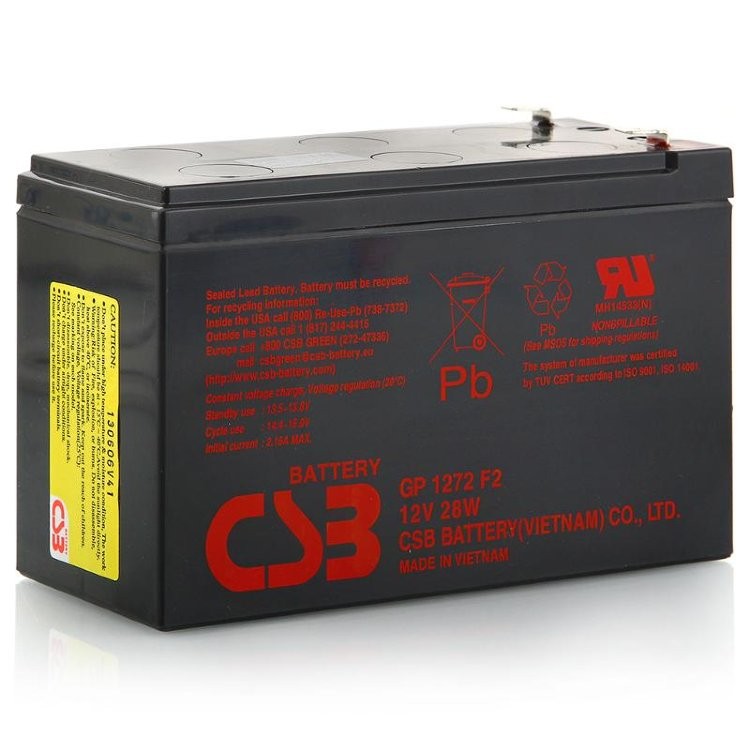 Аккумулятор ИБП CSB GP 1272 12V 7.2Ah