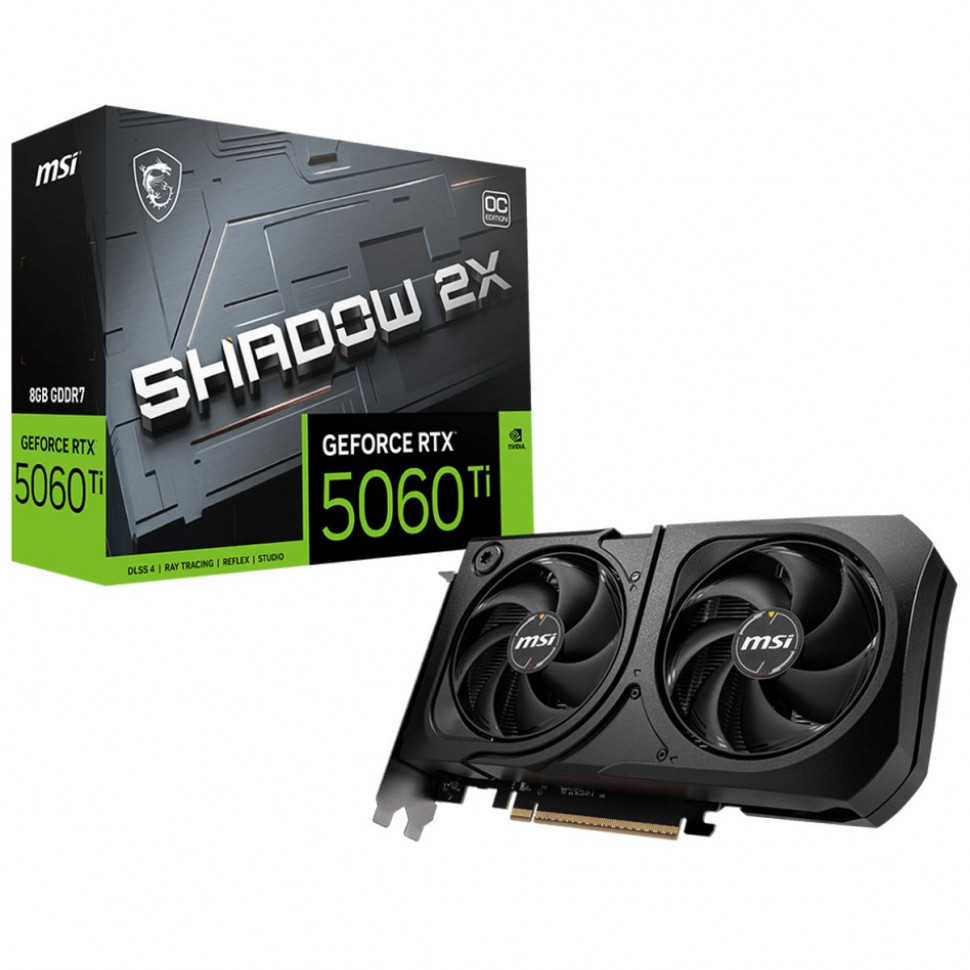 Видеокарта NVIDIA RTX 5060 8Gb MSI SHADOW 2X (G5060-8S2)