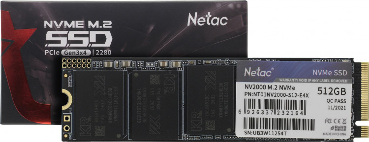 SSD NVMe 512 Gb Netac NT01NV2000-512-E4X