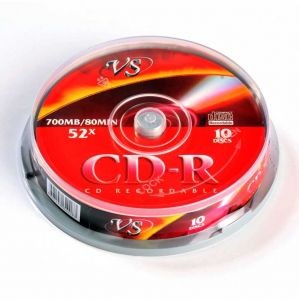 Диск CD-RW VS 700Mb 12x Cake Box (10шт)
