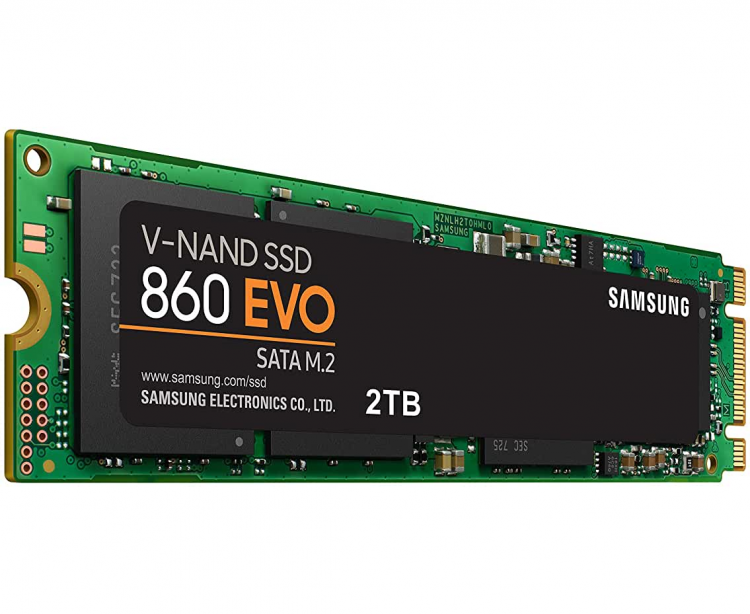 SSD M.2 500 Gb Samsung 860 EVO N6E500BW (300TBW  /  550:520Мбайт  /  с)