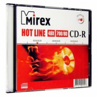 Диск CD-R Mirex 700Mb 48x Slim Case  (1шт) UL120050A8S