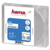 Коробка Hama на 1CD / DVD Slim Box прозрачный (1шт)