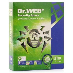 Антивирус Dr.Web Security Space (1 год 3 ПК) <BHW-B-12M-3-A3 / AHW-B-12M-3-A2> (BOX)