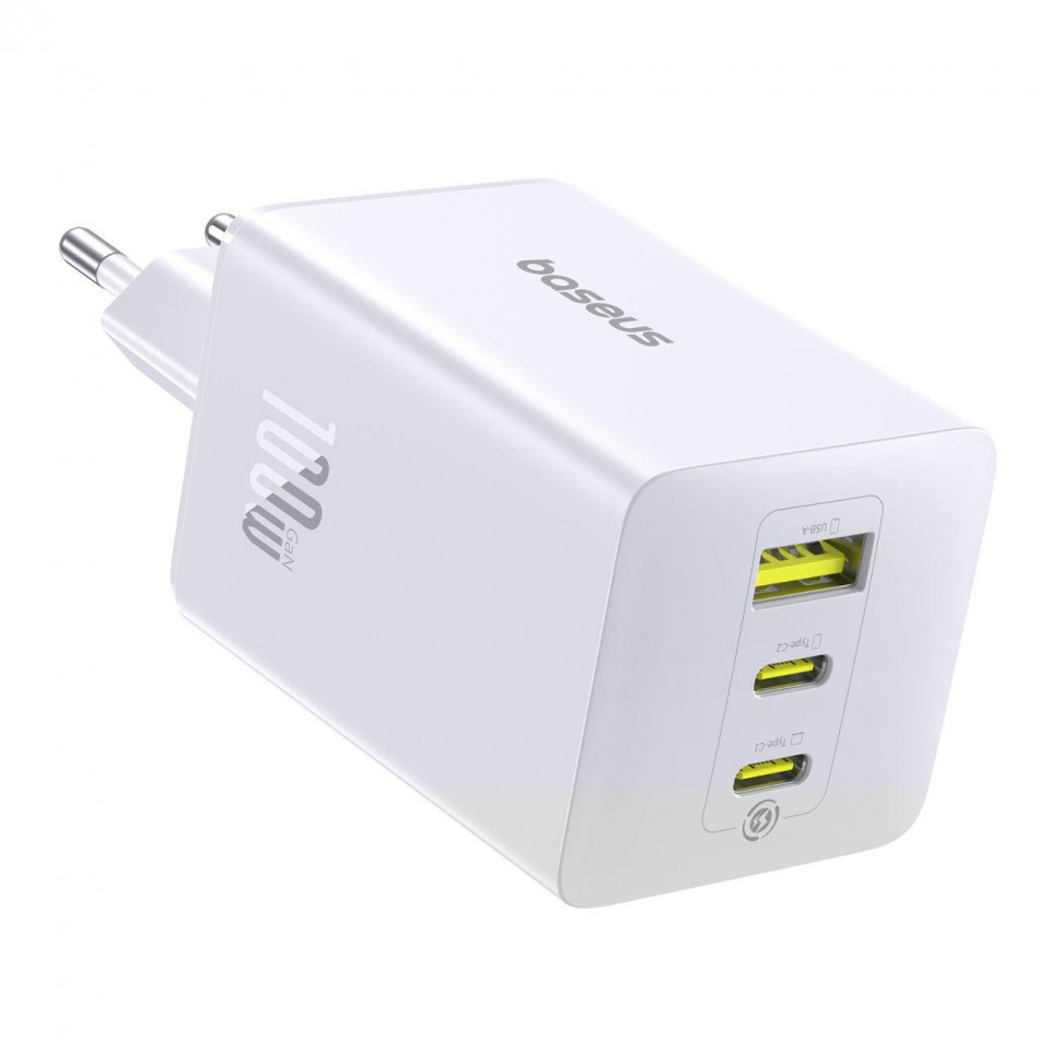 Сетевое зарядное устройство (100W) Baseus CCXFK100CE USB+2xTYPE-C (белый)