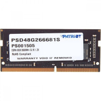 Память SO-DIMM DDR4 4Gb 21300 / CL19 PATRIOT PSD44G266681S