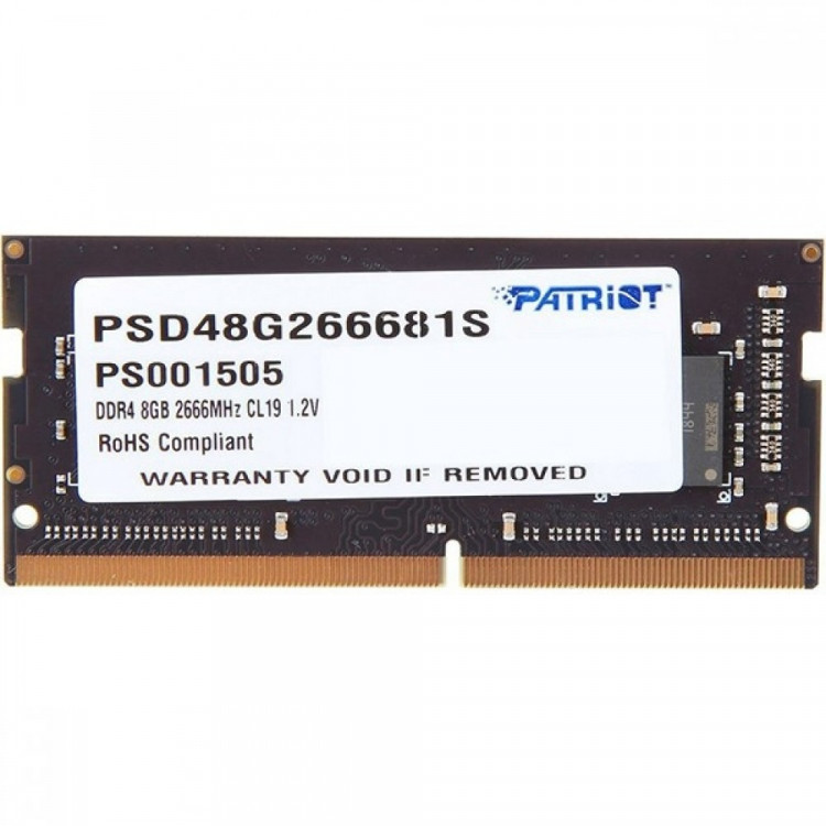 Память SO-DIMM DDR4 4Gb 21300  /  CL19 PATRIOT PSD44G266681S