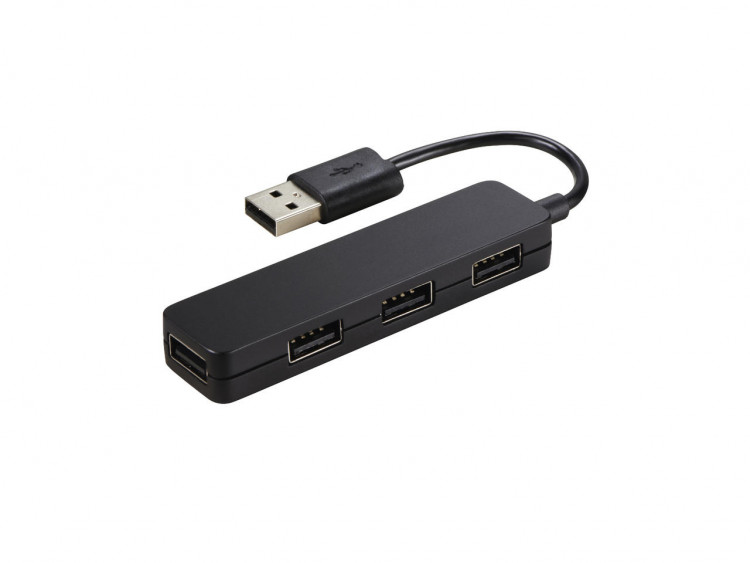 Концентратор USB2.0 Hama Slim 4-port (12324)