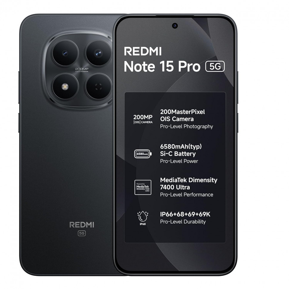 Смартфон Xiaomi Redmi Note 15 Pro 8 / 256Gb 5G (Black)