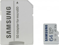 Карта памяти microSDXC 64Gb Samsung EVO Plus MB-MC64KA (+адаптер)