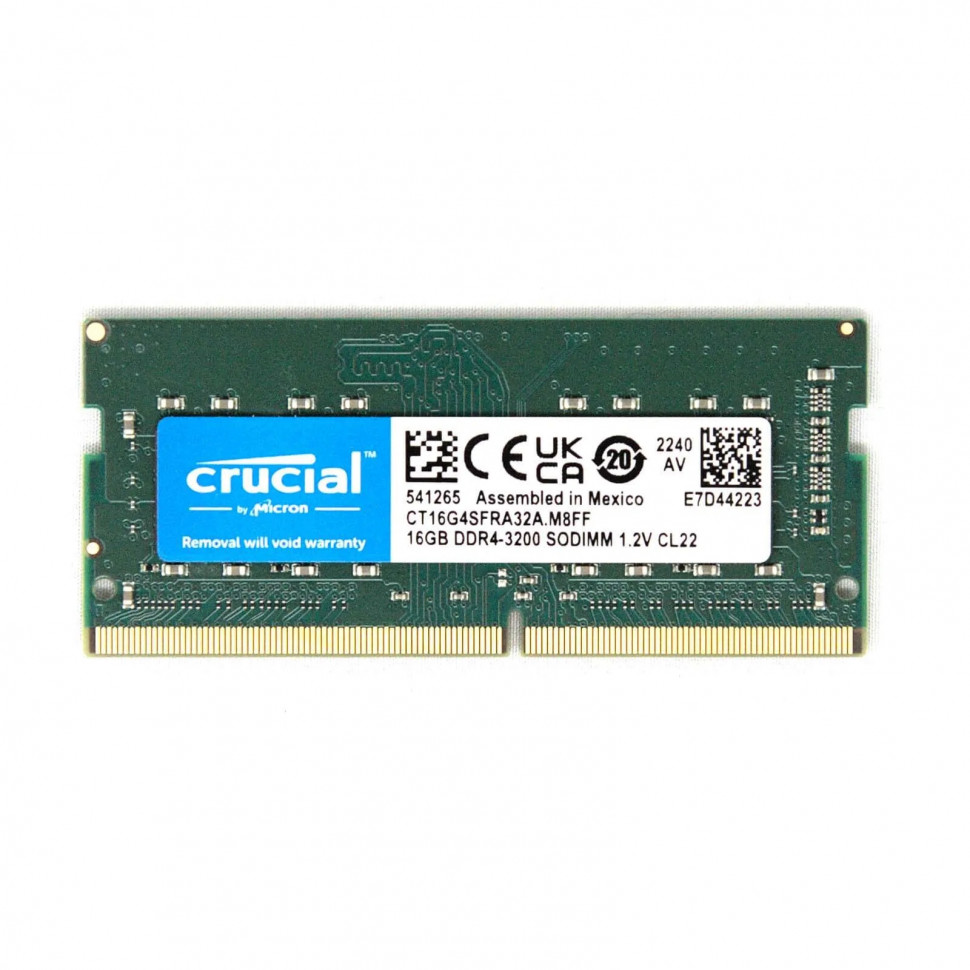 Память SO-DIMM DDR4 8Gb 3200 / CL22 Crucial CB8GS3200