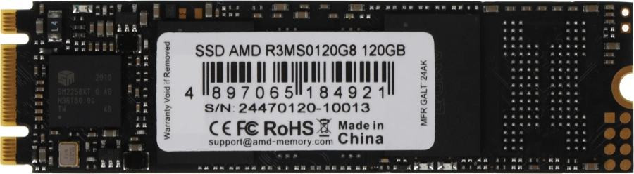SSD M.2 120 Gb AMD R3MS0120G8 (60 TBW/450:520 Мбайт/с)