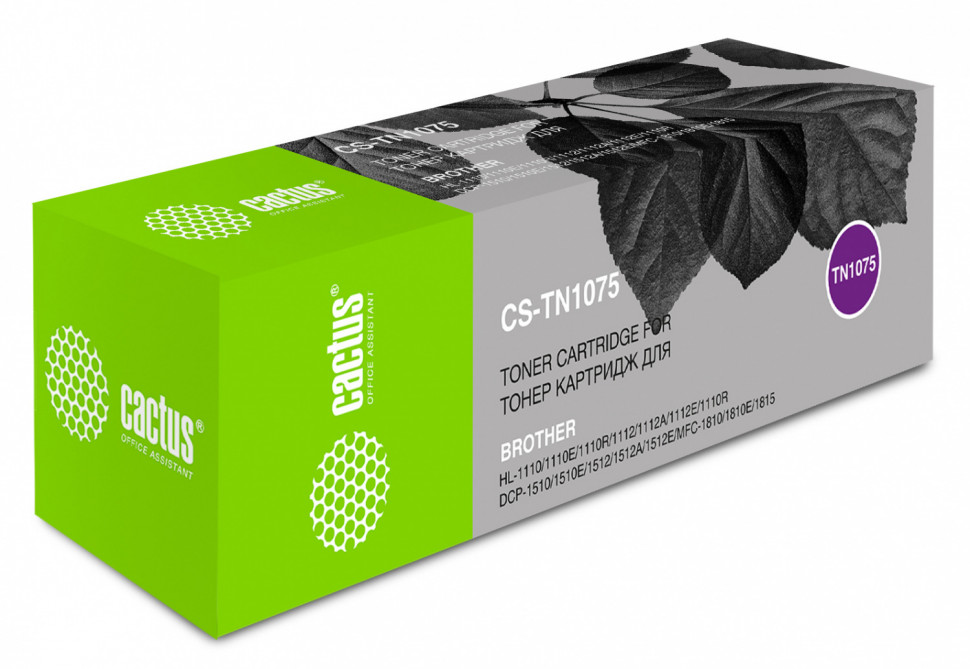 Тонер-картридж Cactus CS-TN1075 (HL-1110R / 1112 / 1210WR / 212 / 1510R / 1512 / 1610WR / 1612 / 1810R / 1815) 1000стр