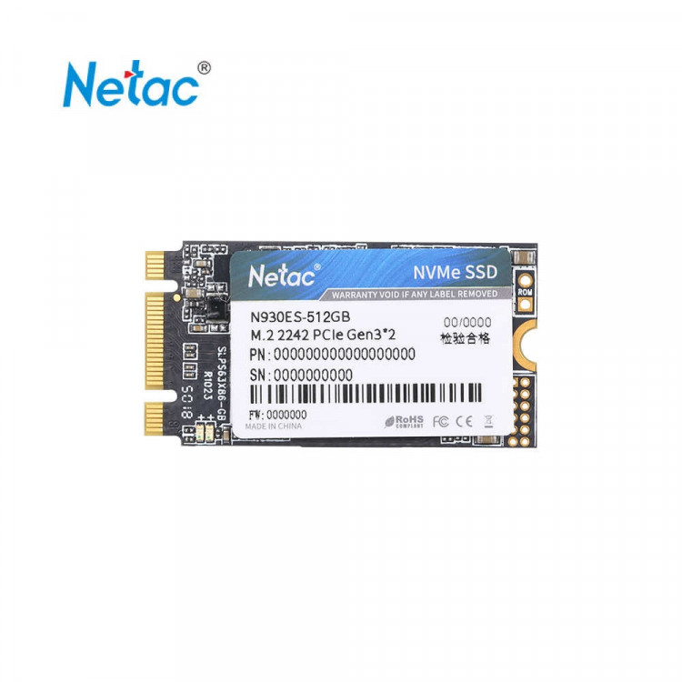 SSD 128 Gb NVMe 2280 Netac N930ES NT01N930ES-128G-E2X (1650:635 Мбайт  /  с) 3D TLC