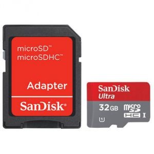 Флешка microSDHC 32Gb SanDisk Ultra Class10 с адаптером