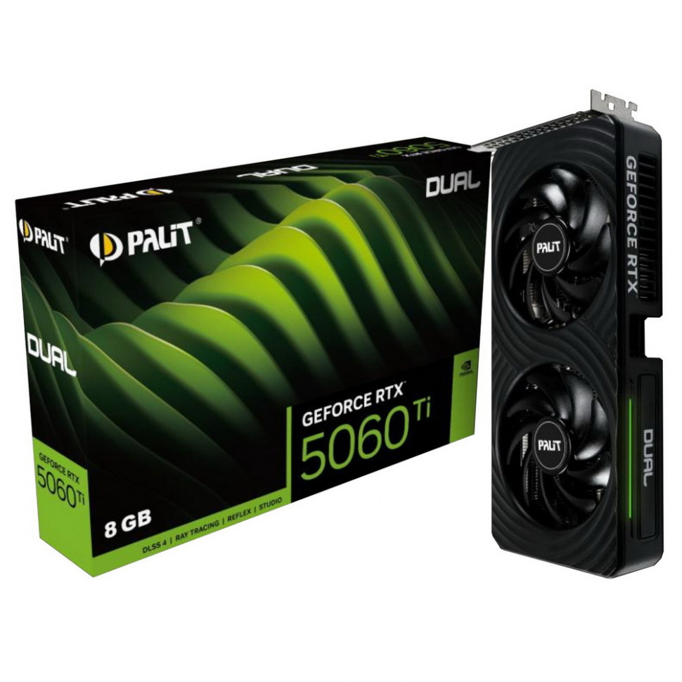 Видеокарта NVIDIA RTX 5060 8Gb Palit Dual NE75060019P1-GB2063D