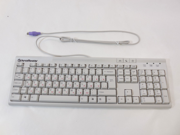 Клавиатура PS  /  2 Kraftway KU-9810 (белая)