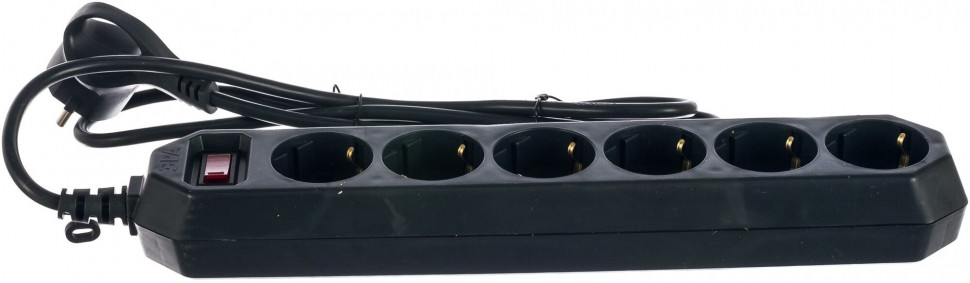 Сетевой фильтр 1.5м USF-6es-1.5m-B (6 розеток) черный