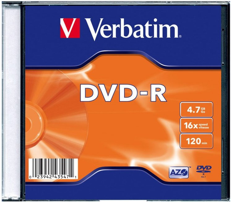Диск DVD-R Verbatim 4.7Gb (UL130003A1S) 1шт