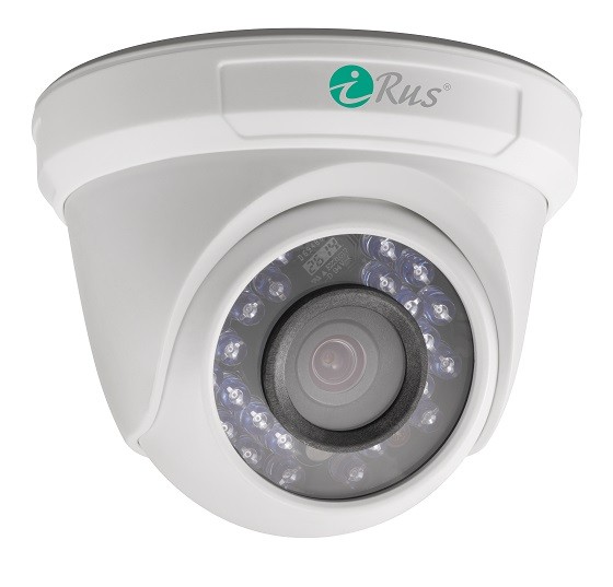 Купольная камера AHD IRUS-TVI2020D2.8 2MPx 25fps мультиформатная (М120,  Белый,IR,подсветка)