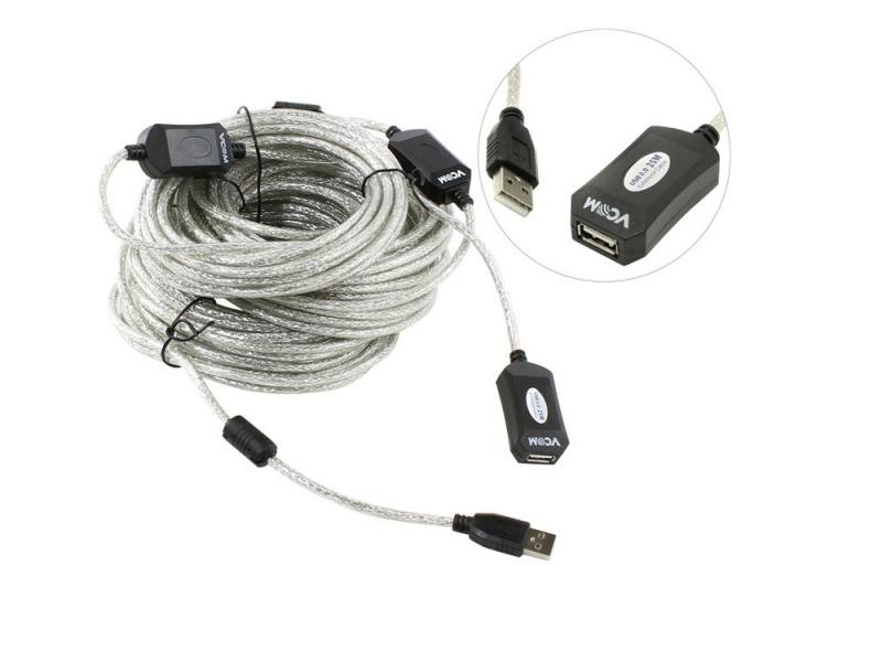 Кабель USB A -&gt; A 10м VCOM VUS7049-10M (удлинительный / активный)