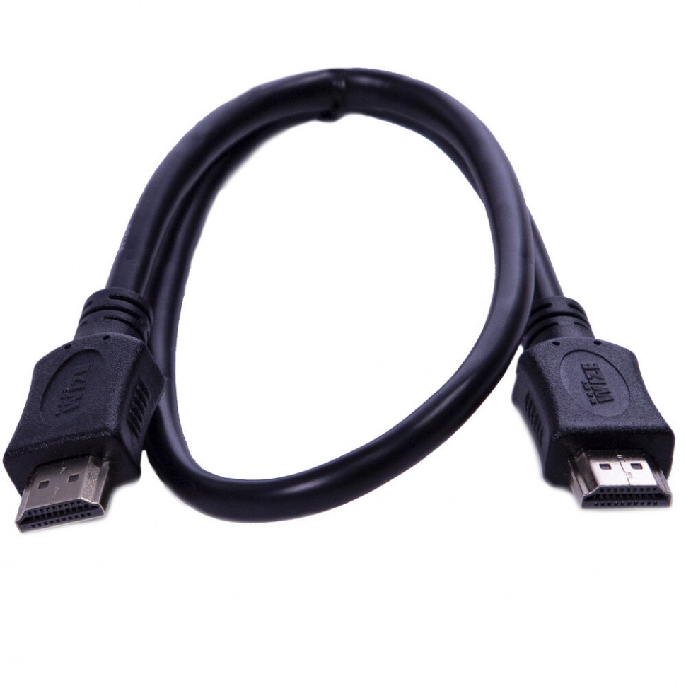 Кабель HDMI-M -> HDMI-M 0.5м Wize C-HM-HM-0.5M (v2.0)