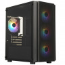 Корпус (без блока питания) Micro-ATX XASTRA A402M-4FC12F-BK (4xFRGB)