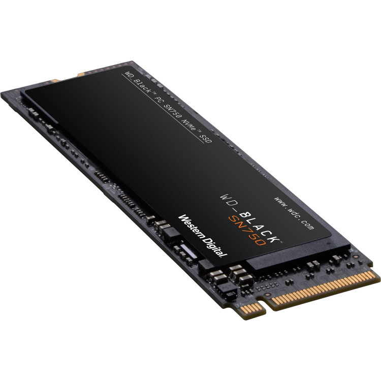 SSD NVMe 250 Gb WD Black SN750 WDS250G1B0E (200TBW  /  1000:3200Мбайт  /  с)