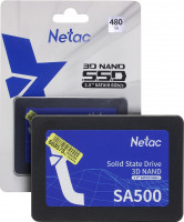 SSD 480 Gb Netac NT01SA500-480-S3X (240TBW / 520:450 Мбайт / с)