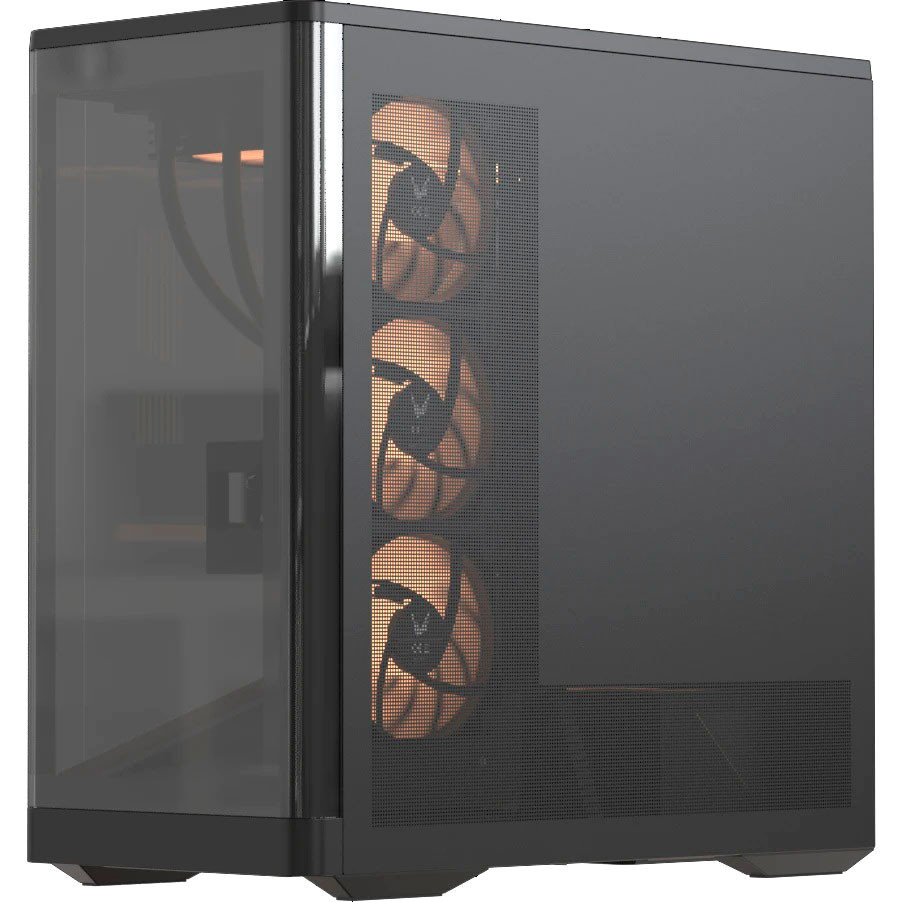 Корпус (без блока питания) ATX Formula Crystal U9 PA Black (182мм / 420мм / 4х120-ARGB) (черный)